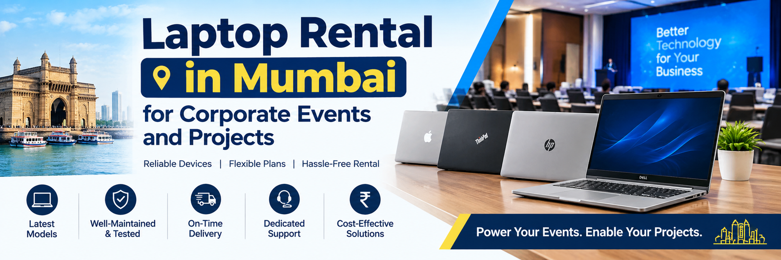 Laptop Rental in Mumbai for Corporate Events and Projects